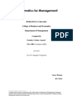 Mathemathics For Management