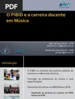 O PIBID e a carreira docente em Música