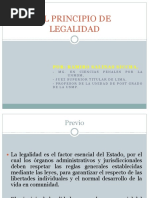 El Principio de Legalidad