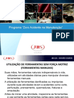 Programa zero acidente na manutenção industrial - Cuidados com as mãos