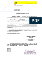Affidavit of Publication