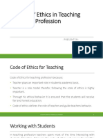 Code of Ethics in Teaching Profession