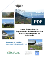 Synthese Etude de Faisabilite PNR Belledonne 2013