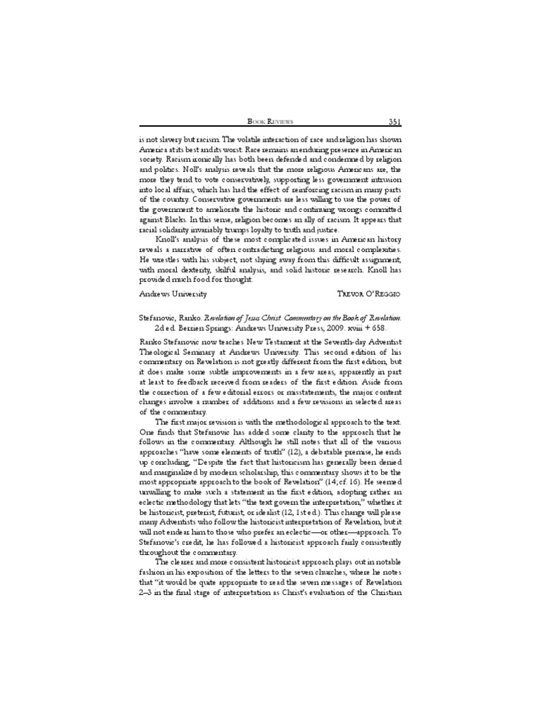 Revelation of Jesus Christ - Commentary On The Book of Revelation | PDF ...