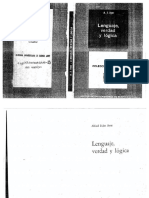 Ayer, A. J. - Lenguaje, Verdad y Lógica PDF