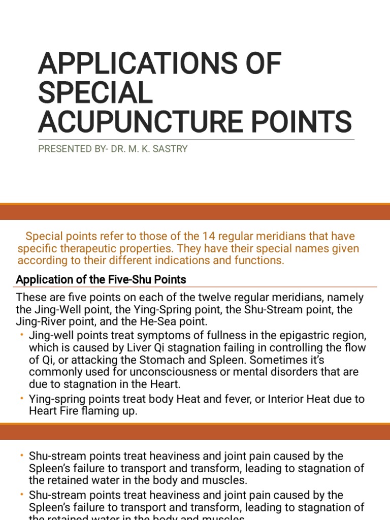 Applications of Shu and Yuan Points | PDF | Meridian (Chinese Medicine ...