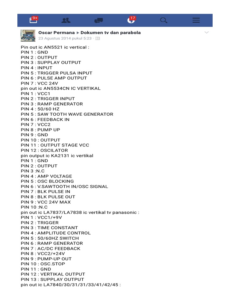 Pin Out Ic Vertikal | PDF | Technology & Engineering