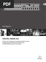 Digital Snake S16: User Manual