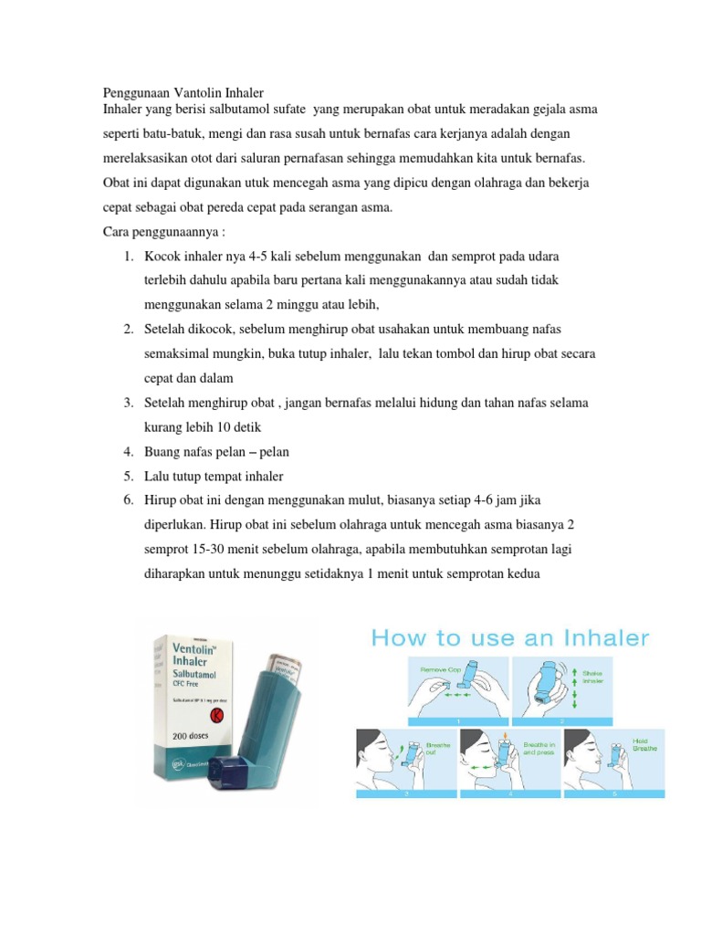 Penggunaan Vantolin Inhaler | PDF