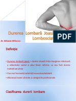 Curs 12 - Durerea Lombara Joasa si Lombosciatica.pptx