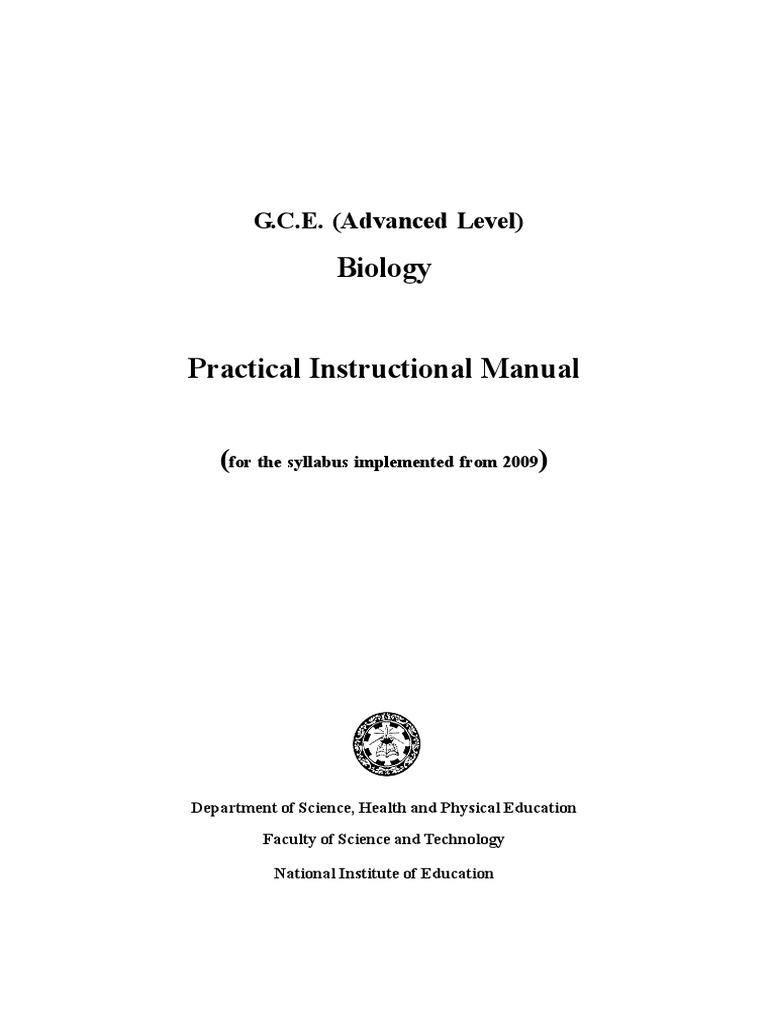 Biology Practical Instructions | PDF | Tissue (Biology ...