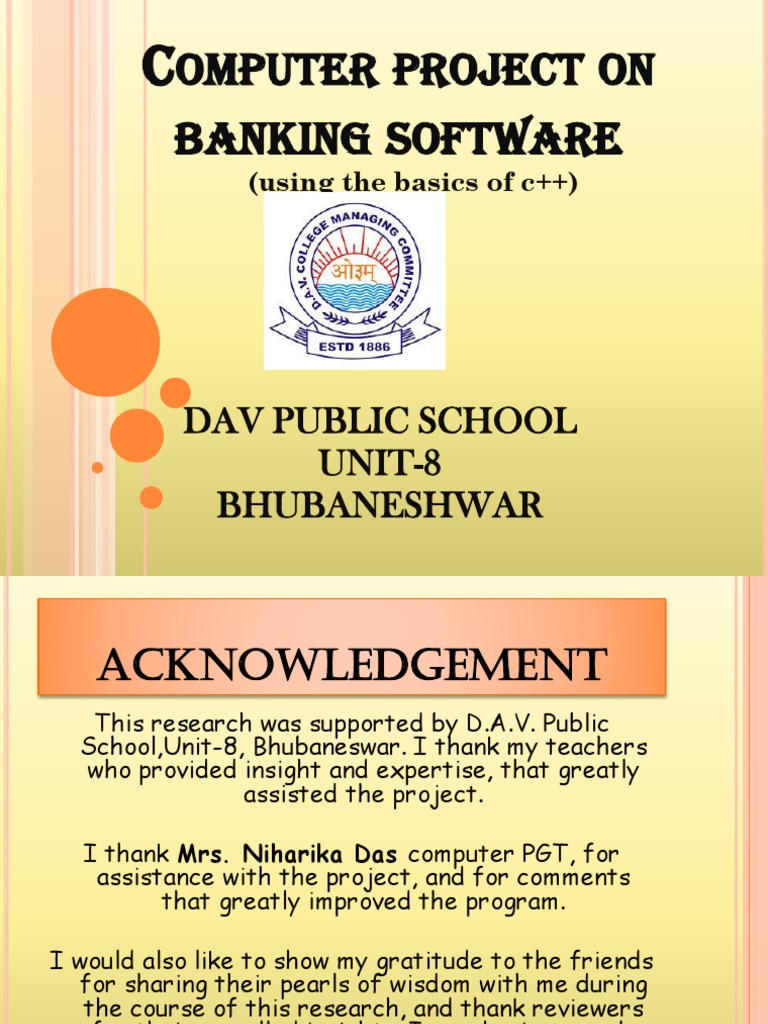Banking Software Project Overview | PDF | Object Oriented Programming ...