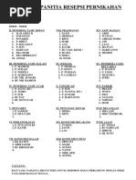 Susunan Panitia Pernikahan