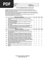 Precommissioning Checklist