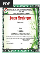 Contoh Piagam Penghargaan