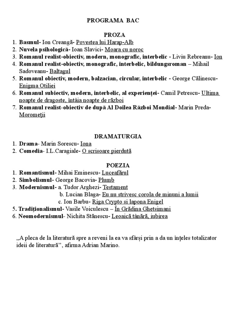 BAC Romana | PDF