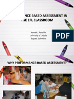 Performance Based Assessment in The Efl Classroom