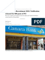 Canara Bank PO Exam