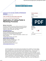 Application and Types of Cutting Fluids in Machining Processes