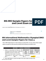 234749189 8th IMO Sample Papers for Class 4 2nd Level Exam 2015