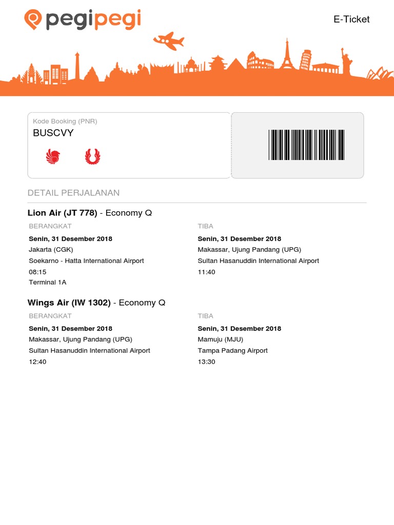 11ail6769aa E Ticket Pegipegi Com 1