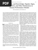 Skills, Rules, and Knowledge Signals, Signs, and Symbols, and Other Distinctions in Human Performance Models