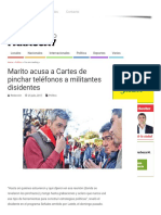 Marito Acusa A Cartes de Pinchar Teléfonos A Militantes Disidentes - Noticiero Paraguay