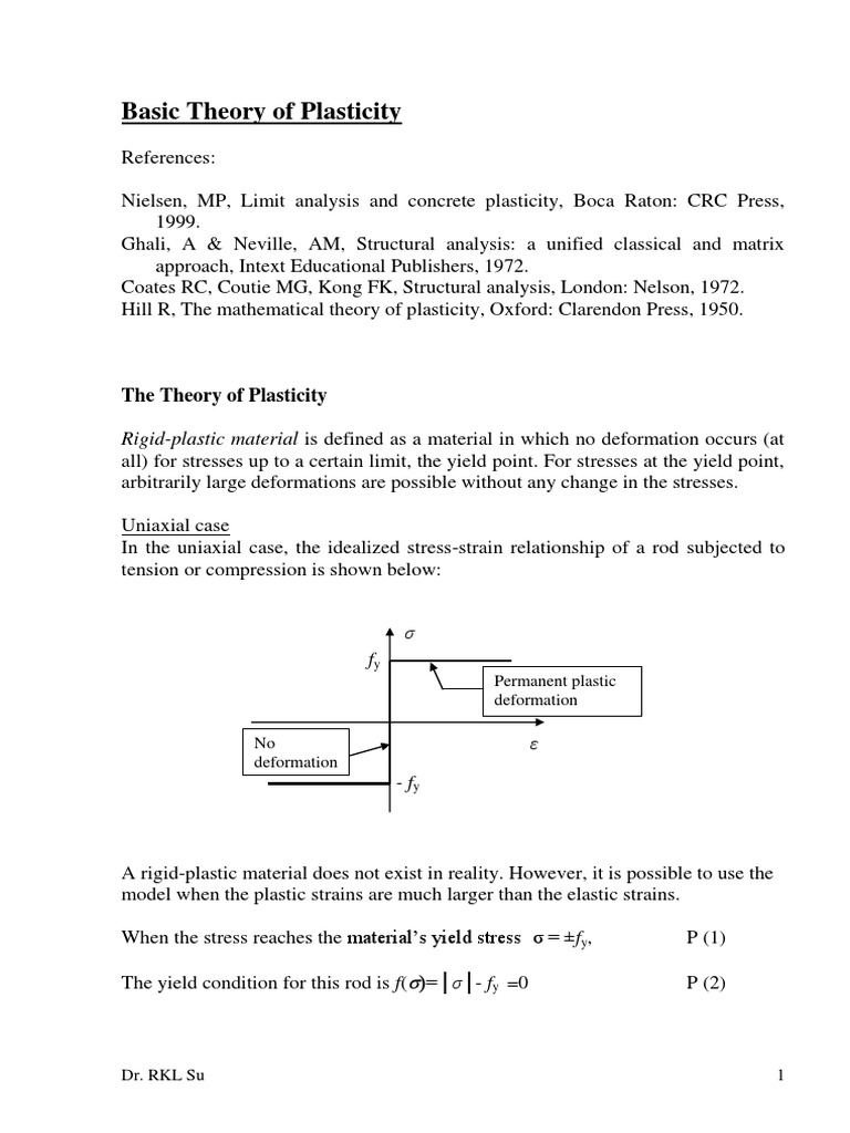 Plasticity Theory Pdf – PLASTICITY THEORY – DNHQH