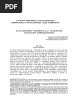 Acesso a Direitos Das Pessoas Com Fissura