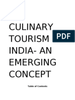Culinary Tourism in India-An Emerging Concept