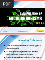 Microorganisms: Clasiffication of