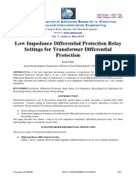 Low Impedance Differential Protection Relay Settings For Transformer Differential Protection