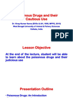 Lecture 9 Poisoning Drugs and Their Cautious Use