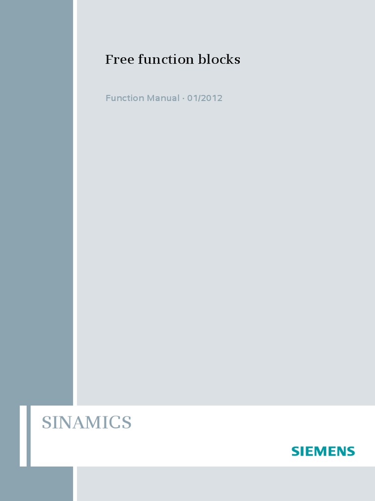 Sinamics - Free Function Blocks - Function Manual-01-2012 - V1.3 - en ...