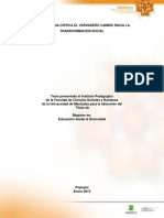 Pedagogía crítica, camino hacia la transformación