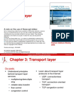 Transport Layer: A Note On The Use of These PPT Slides