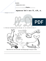 LENGUA 1º E.P Repaso Letras, LL, CH, Z PDF