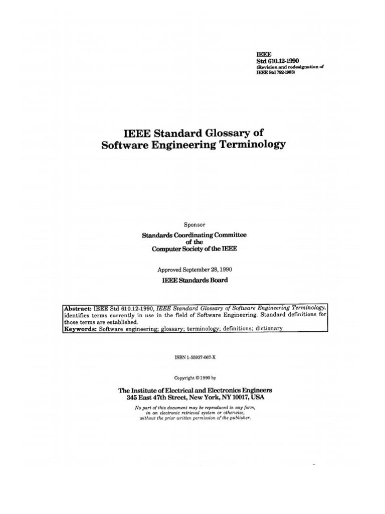 IEEE SoftwareEngGlossary PDF | PDF