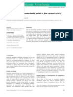 Pediatric Regional Anesthesia: What Is The Current Safety Record?