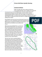 NE Iowa Private Well Water Quality Warning