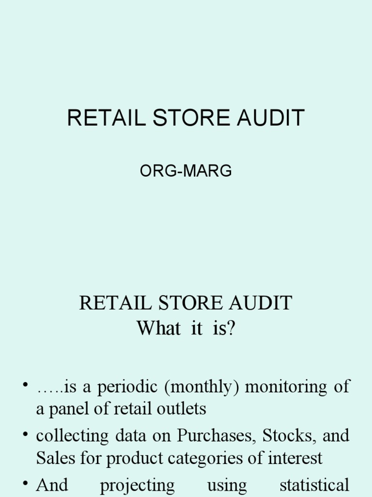 Retail Store Audit Methodology Guide | PDF | Business | Retail