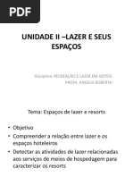 Unidade II –Lazer e Seus Espaços Aula 5