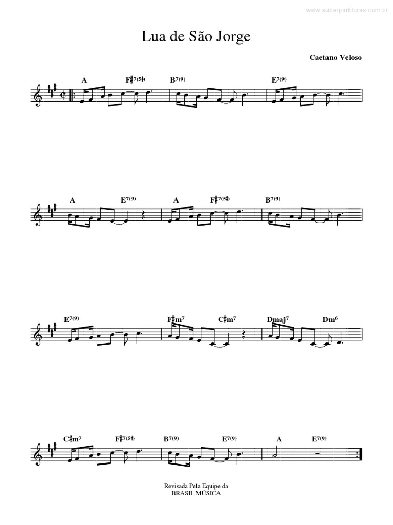 Lua de São Jorge - Caetano Veloso | PDF | Divertissement (Général)