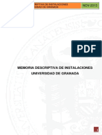 MEMORIA DESCRIPTIVA DE INSTALACIONES