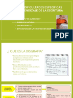 Tipos de Dificultades Especificas en El Aprendizaje de