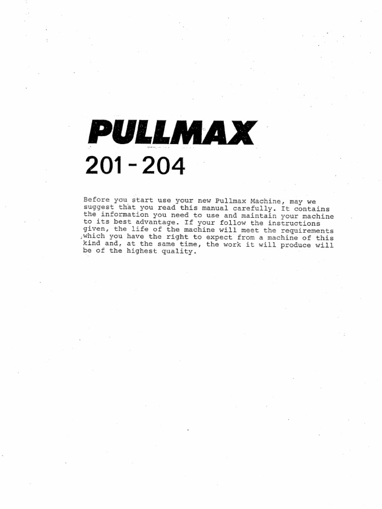 Pullmax p2 Manual | PDF