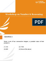 Workshop On Number & Reasoning