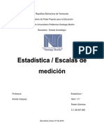 Estadística y Escalas de Medición