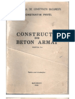 Constructii Din Beton Armat (Partea I-A) by C. Pavel (1981)