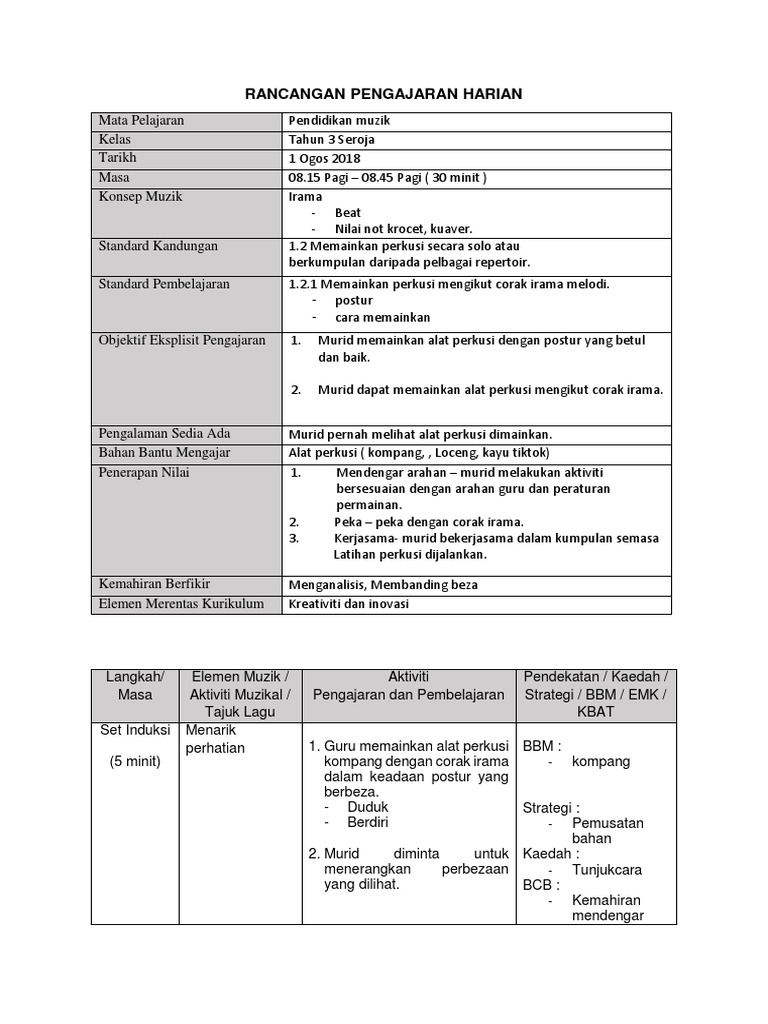 Tahun 3 Perkusi 1 Pdf